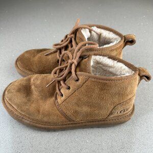 Ugg Neumel Chukka Boots Women Brown Suede Wool Lined Ankle Booties 1094269 Sz 7